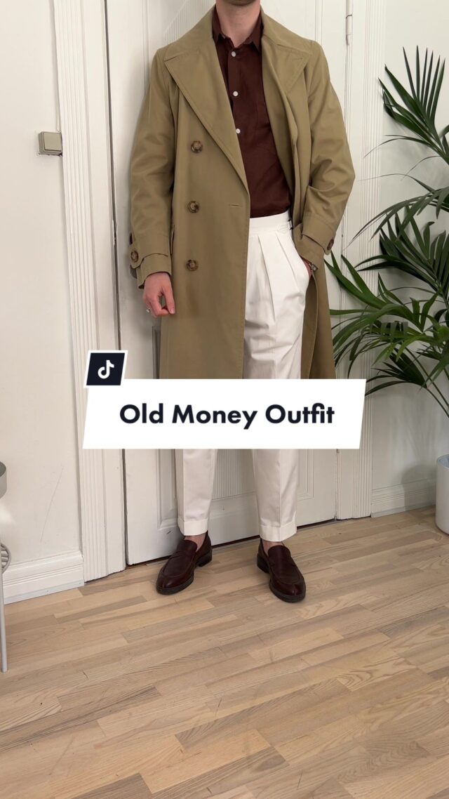Old Money Outfit Inspo! I am of course wearing my beautiful brown watch from Ole Mathiesen⌚️   Ref nr: OM1.40.Q.1919