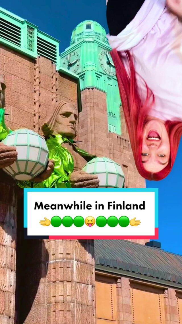 @Omar El Mrabt Meanwhile at the Helsinki railway station in Finland 🇫🇮 The stone men (Kivimiehet) or lantern bearers (Lyhdynkantajat) are frequently dressed up for special occasions and Eurovision isn’t an exception! 🪩